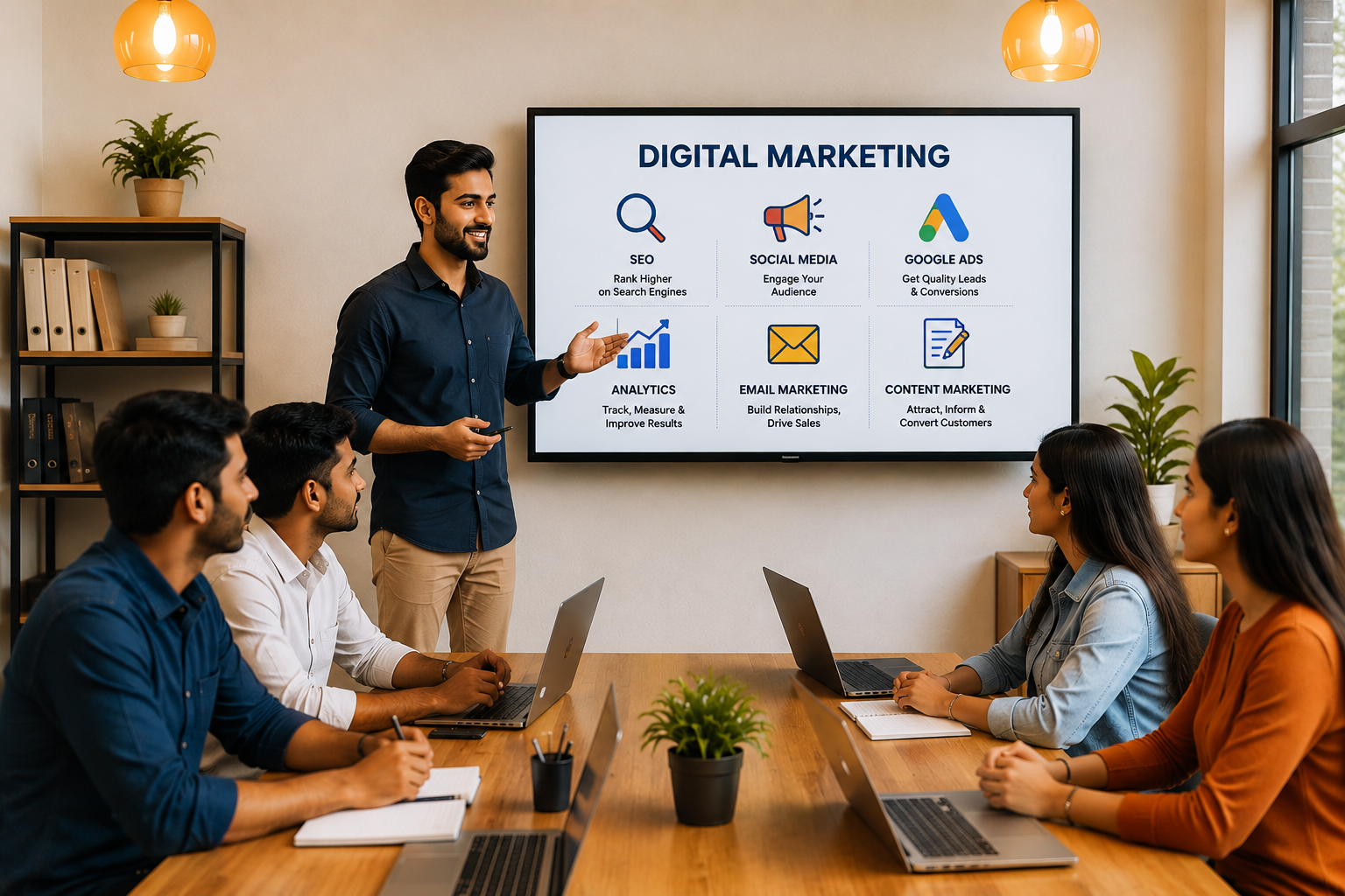 Digital marketing training classroom at Aura Multi Skill Academy